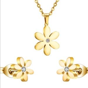 Crystal Flower Jewelry Sets